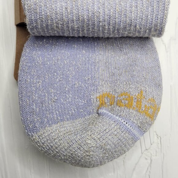 Patagonia Hemp Crew Socks Pale Periwinkle Size L Men 9-12 Women 10-13 Irregular - Picture 3 of 6